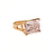 morganite tranquility cocktail ring with pretty bridge band <span class='visuallyhidden'>Call, text 323-404-2959 for shopping help.</span>